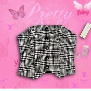 Size Medium Office Siren NWT Gingham Tube Top